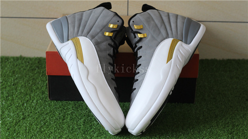 Authenitc Air Jordan 12 Retro UNC Grey Gold